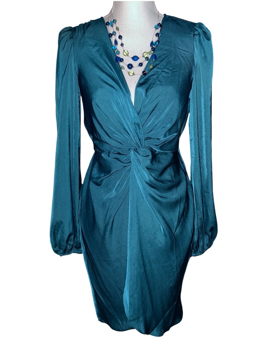 Petal & Pup green deep v-neck wrap dress NWT